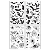 Halloween Tattoo Stickers (Bat & Spider-Web)