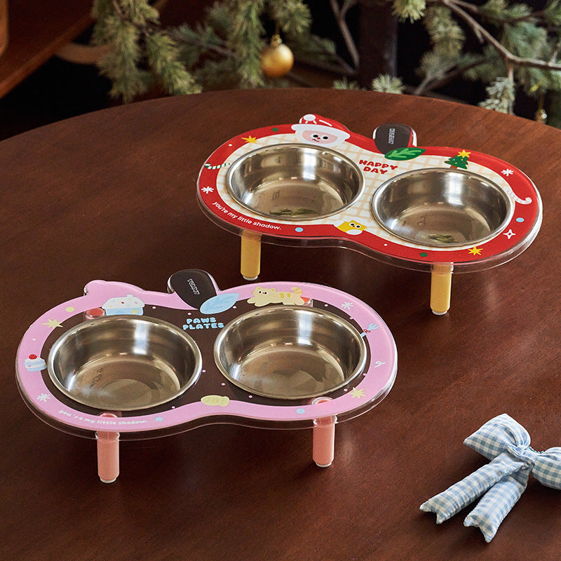 Christmas-Themed Pet Bowl Set