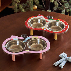Christmas-Themed Pet Bowl Set