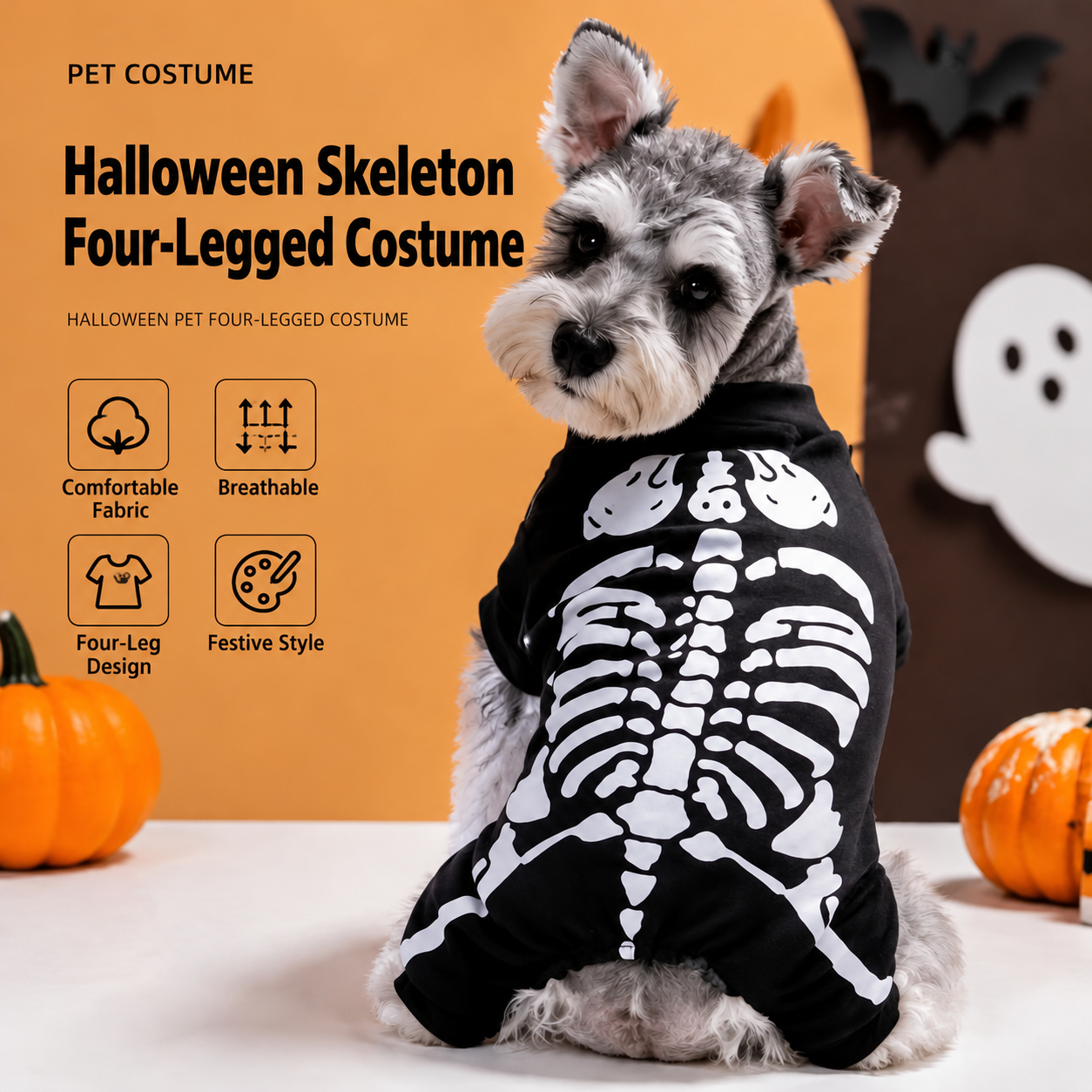 Halloween Skeleton Pet T-Shirt