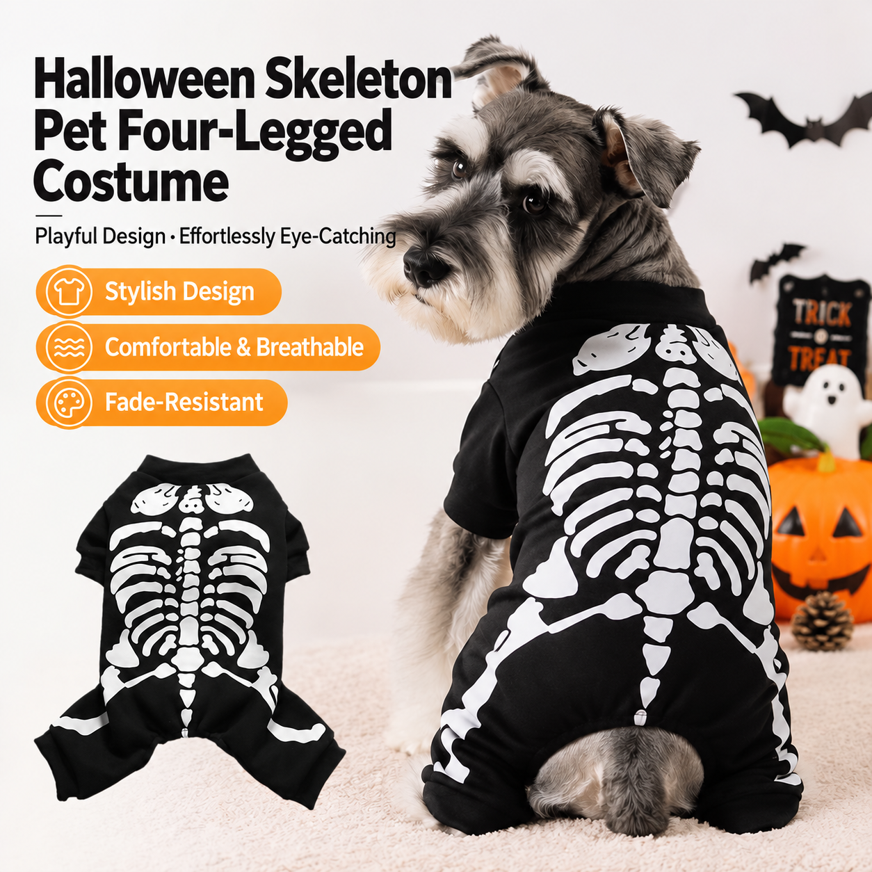 Halloween Skeleton Pet T-Shirt