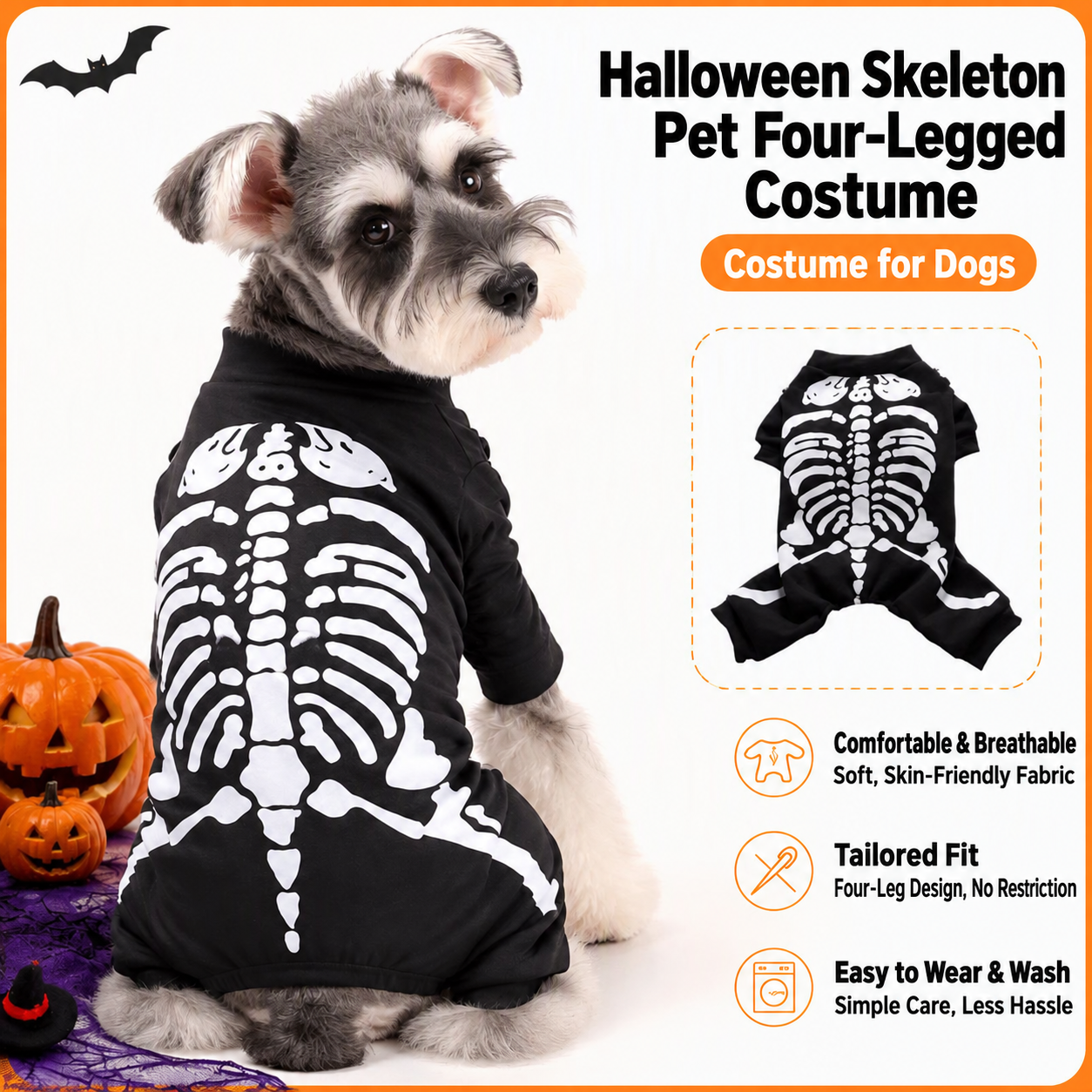 Halloween Skeleton Pet T-Shirt