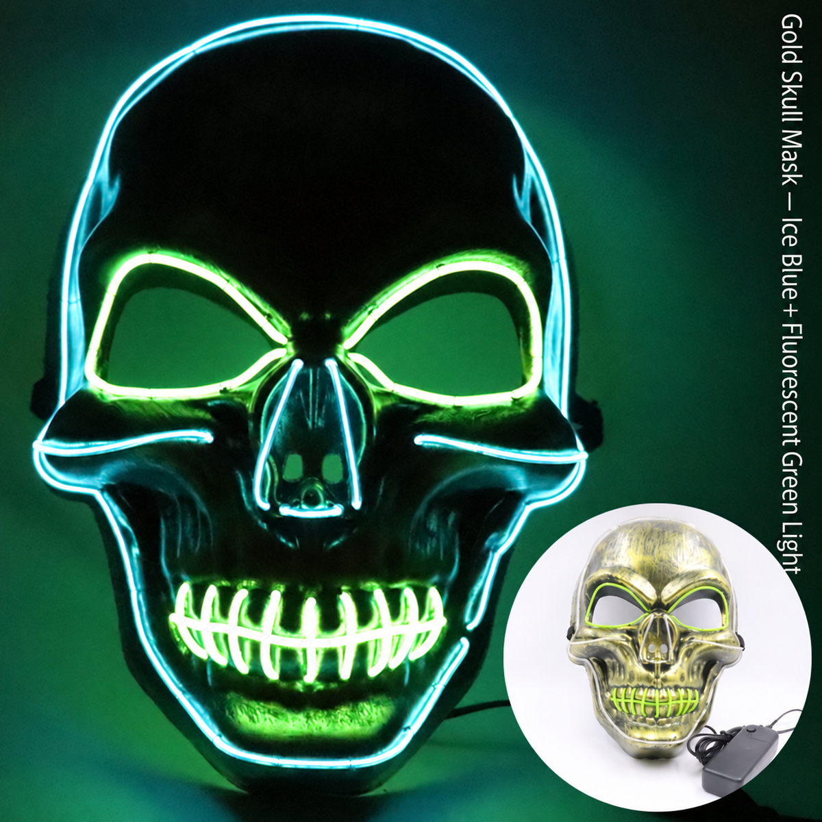 LED Light-Up Skull Mask