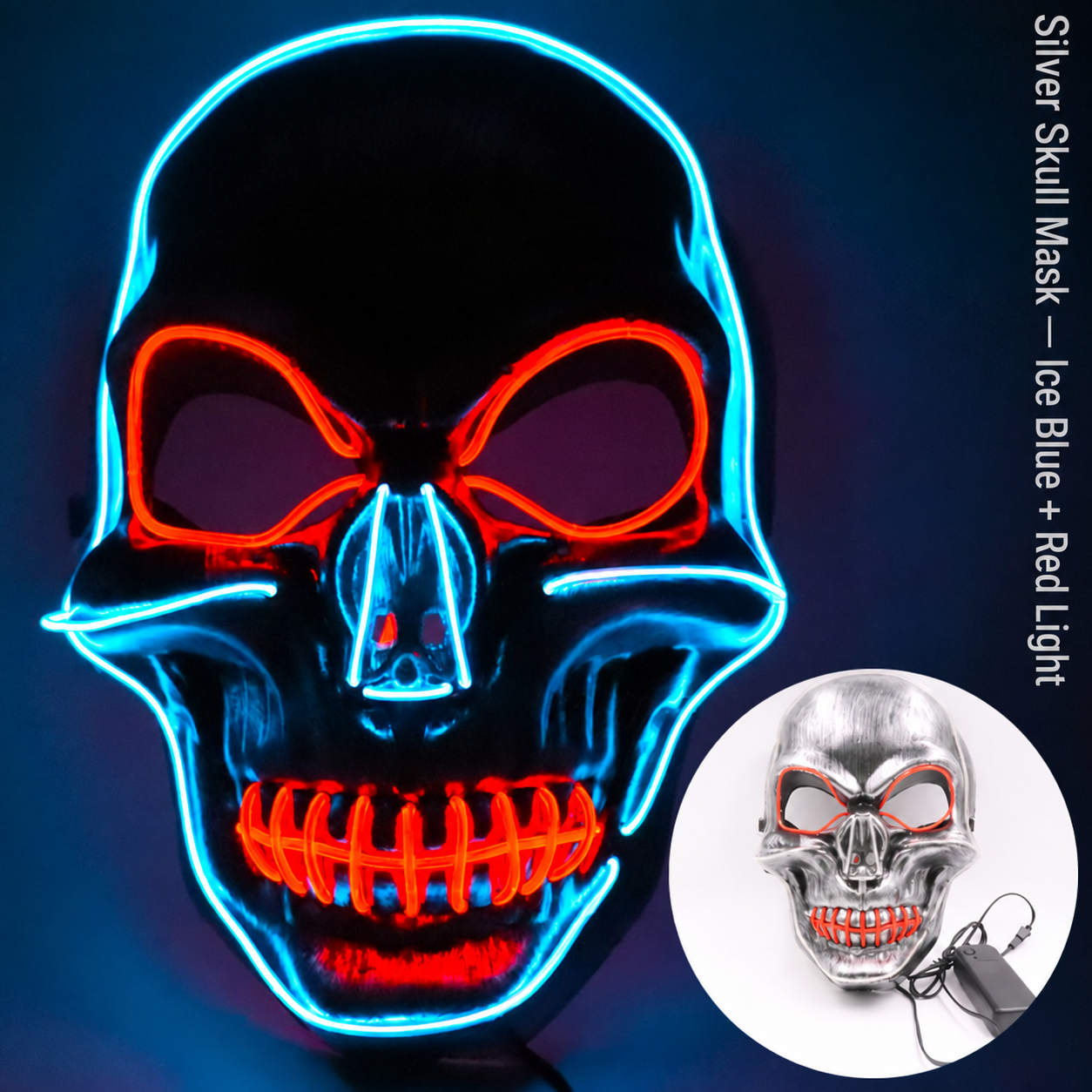 LED Light-Up Skull Mask